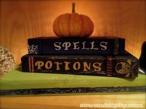 halloween-decorations-craft-books-spooky-crafts-decoupage-halloween-decorations